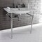 Fauceture KVPB37227W8CP 37-Inch Console Sink with Brass Legs (8-Inch, 3 Hole), White/Polished Chrome KVPB37227W8CP - alternate 4